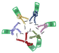 JULBO Spiralband in Rosa - Lila mit Silikon Gummi -...