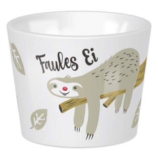 SHEEPWORLD - lustiger Eierbecher "FAULES EI" aus robustem Porzellan