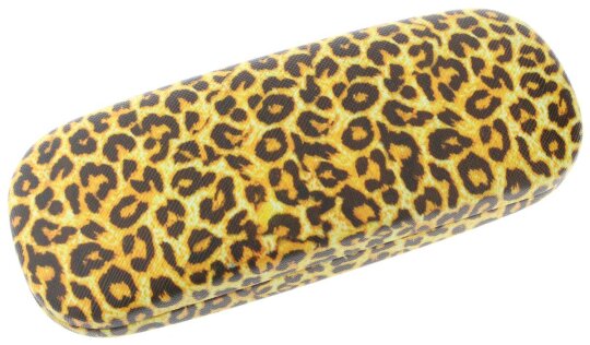 Auffälliges Hartschalen - Brillenetui im stylischen Leoparden - Look