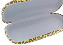 Auffälliges Hartschalen - Brillenetui im stylischen Leoparden - Look