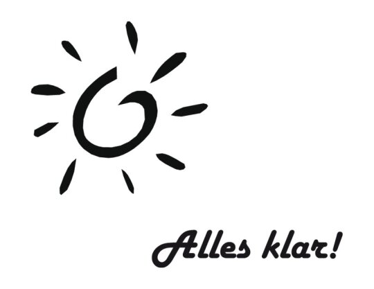 Praktisches Microfasertuch in Weiß mit Aufdruck "Alles klar!"