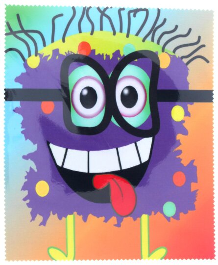 Little Monster 03 - Hochwertiges Microfasertuch für Kinder mit witzigem Monstermotiv