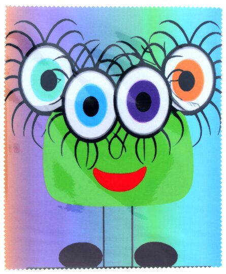 Little Monster 04 - Hochwertiges Microfasertuch für Kinder mit witzigem Monstermotiv