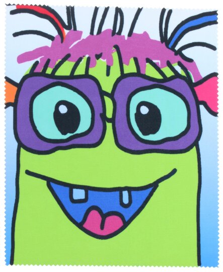 Little Monster 09 - Hochwertiges Microfasertuch für Kinder mit witzigem Monstermotiv