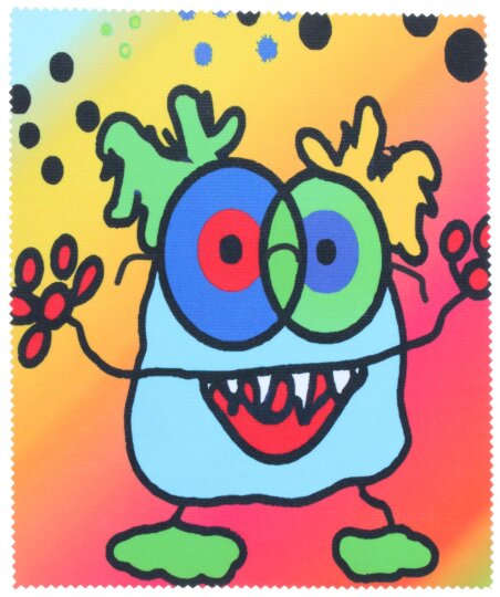 Little Monster 11 - Hochwertiges Microfasertuch für Kinder mit witzigem Monstermotiv