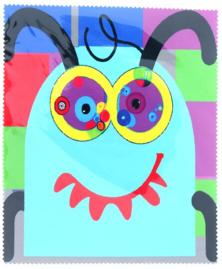 Little Monster 15 - Hochwertiges Microfasertuch für Kinder mit witzigem Monstermotiv