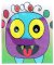 Little Monster 16 - Hochwertiges Microfasertuch für Kinder mit witzigem Monstermotiv