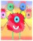Little Monster 24 - Hochwertiges Microfasertuch für Kinder mit witzigem Monstermotiv