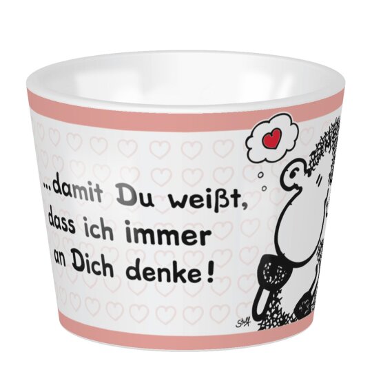 SHEEPWORLD - lustiger Eierbecher "DAMIT DU WEISST" aus robustem Porzellan