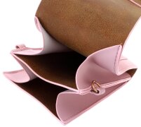 Stilvolle Etui - Tasche in Rosa aus Kunstleder mit 2...