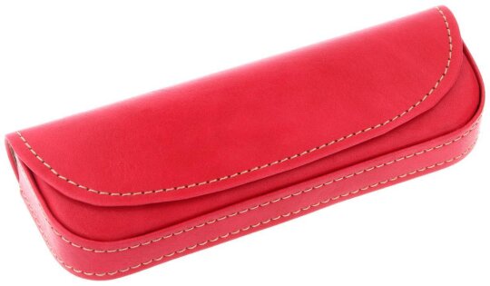 Edles Brillenetui LAOS in Rot in hochwertiger Lederoptik mit Magnetverschluss