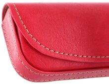 Edles Brillenetui LAOS in Rot in hochwertiger Lederoptik...