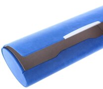 Stilvolles Brillenetui EMMA in Blau in Lederoptik mit Magnetverschluss und Zierleiste