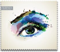 Hochwertiges Microfasertuch mit künstlerischen Augen...