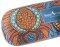 Sommerliches Hartschalen-Brillenetui mit orange-türkisen Ethno-Muster und passendem Microfasertuch