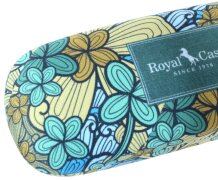 Sommerliches Hartschalen-Brillenetui mit grün-gelbem...