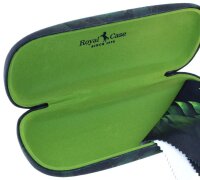 Modernes Hartschalenetui mit schönem Zebra-Motiv und passendem Microfasertuch