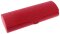 Rotes Brillenetui mit elegant gestanztem Satin-Bezug und Magnetverschluss