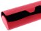 Rotes Brillenetui mit elegant gestanztem Satin-Bezug und Magnetverschluss