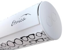 Gemustertes, halbhartes Brillenetui in Weiß mit...