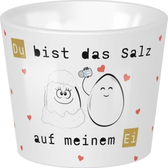 SHEEPWORLD - lustiger Eierbecher "DU BIST DAS SALZ..." aus robustem Porzellan