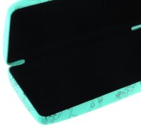 Hübsches Hartschalenetui "VERGISSMEINNICHT" mit Metallscharnier in der Farbe Mintgrün