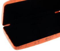Hübsches Hartschalenetui "VERGISSMEINNICHT" mit Metallscharnier in der Farbe Orange