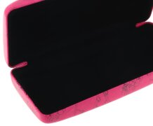 Hübsches Hartschalenetui "VERGISSMEINNICHT" mit Metallscharnier in der Farbe Pink