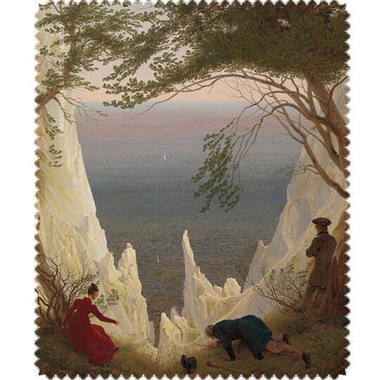 Malerisches Brillenputztuch Rannenberg & Friends Caspar David Friedrich - "Kreidefelsen auf Rügen 1818"
