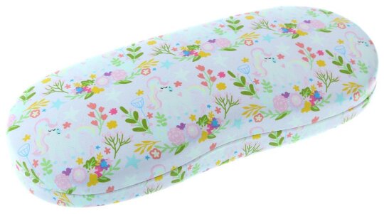 Cooles Hartschalenetui mit Blumen-Aufdruck für Kinder und Teenager - "Tortuga Junior"