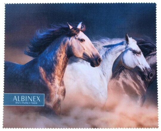 Microfasertuch mit bezaubernden Motiv 17,5 x 15,3 cm - Wilde Mustangs