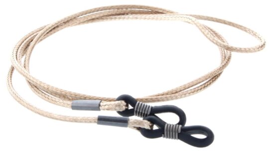 HOLDY - Elegantes Brillenband in Beige mit Silikon - Endschlaufen und Wachsschicht