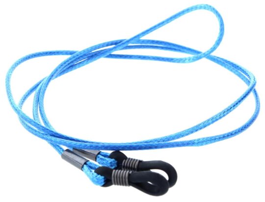 HOLDY - Elegantes Brillenband in Blau mit Silikon - Endschlaufen und Wachsschicht