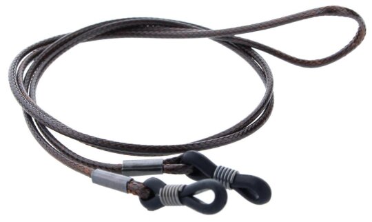 HOLDY - Elegantes Brillenband in Braun mit Silikon - Endschlaufen und Wachsschicht