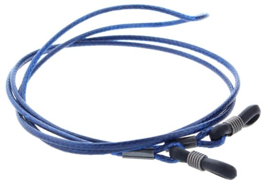 HOLDY - Elegantes Brillenband in Dunkelblau mit Silikon - Endschlaufen und Wachsschicht