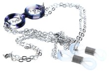 Schöne Brillenkette aus silberfarbenem Metall mit...