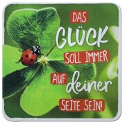 SHEEPWORLD frecher 3D Untersetzer aus Kork GLÜCK 9,5...