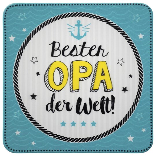 SHEEPWORLD hochwertiger 3D Untersetzer aus Kork BESTER OPA 9,5 cm x 9,5 cm