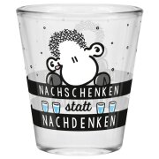 SHEEPWORLD freches Schnapsglas "NACHSCHENKEN STATT...