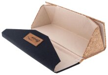 Praktisches Brillenetui aus schwarzem Stoff mit...