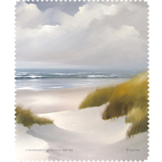 Malerisches Brillenputztuch Rannenberg & Friends Anselm - "Düne mit Wolken"