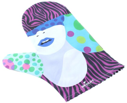 Toller Microfaser - Handschuh zum Reinigen empfindlicher Oberflächen in Lila-Bunt