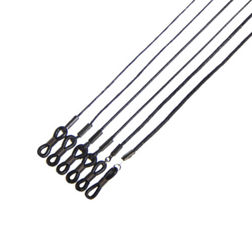 Schwarzes gewachstes Brillenand für den perfekten halt der Brille | Dicke 2,5mm