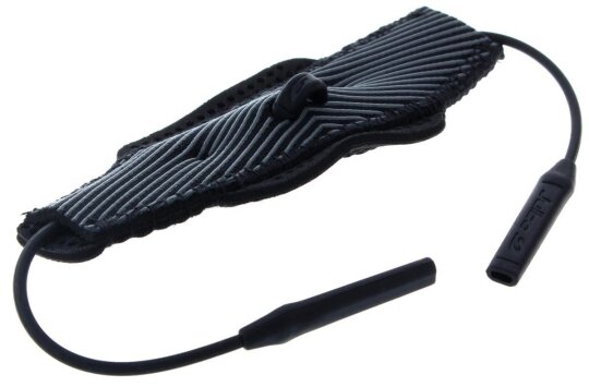 JULBO Sportband / Brillenband - schwimmfähig - in Grau mit Stopper und Tube - Endstück