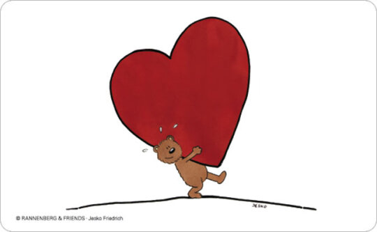 Robustes Schneidebrettchen / Frühstücksbrettchen Rannenberg & Friends "Für dich"