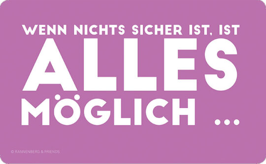 Robustes Schneidebrettchen / Frühstücksbrettchen Rannenberg & Friends "Alles ist möglich"