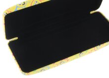 Witziges Brillenetui MYKONOS im gelben Design mit Brillen - Aufdruck