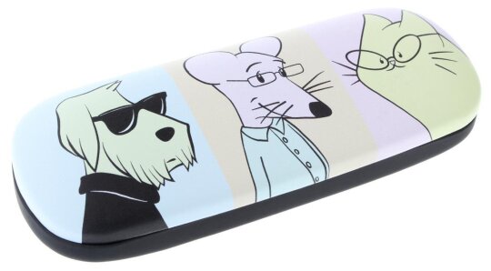 Schönes Hartschalen - Brillenetui ELBA ART mit künstlerischem Motiv - HuMaKa