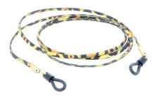 Stilvolle Brillenkordel im gelb-orangem Leoparddesign mit...