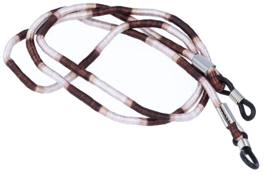 Stylische Brillenkordel im fabenfrohen Design mit Gummischlaufe und Stopper